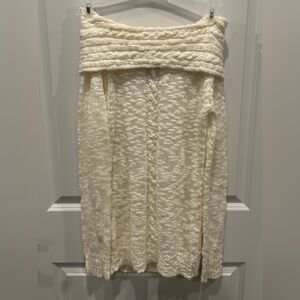 Vintage Guess Cream Knit Dress Off the Shoulder Sweater